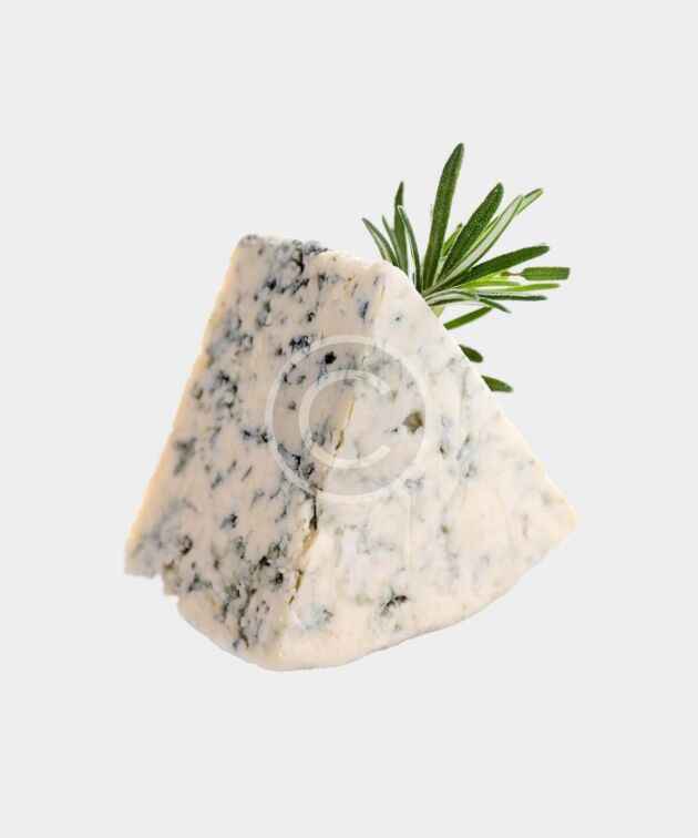 Aged blue cheese wedge
